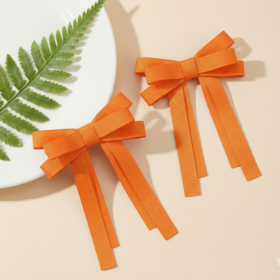 GRB-Twin Bow Clips-Style4-Orange