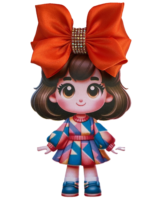 SatinRibbon-Bow-Style3-Bright Orange