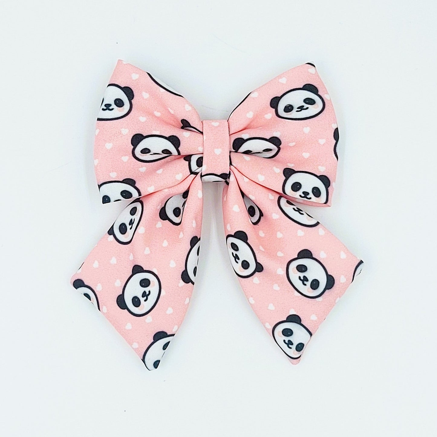 Pigtail Bow - Pink Panda