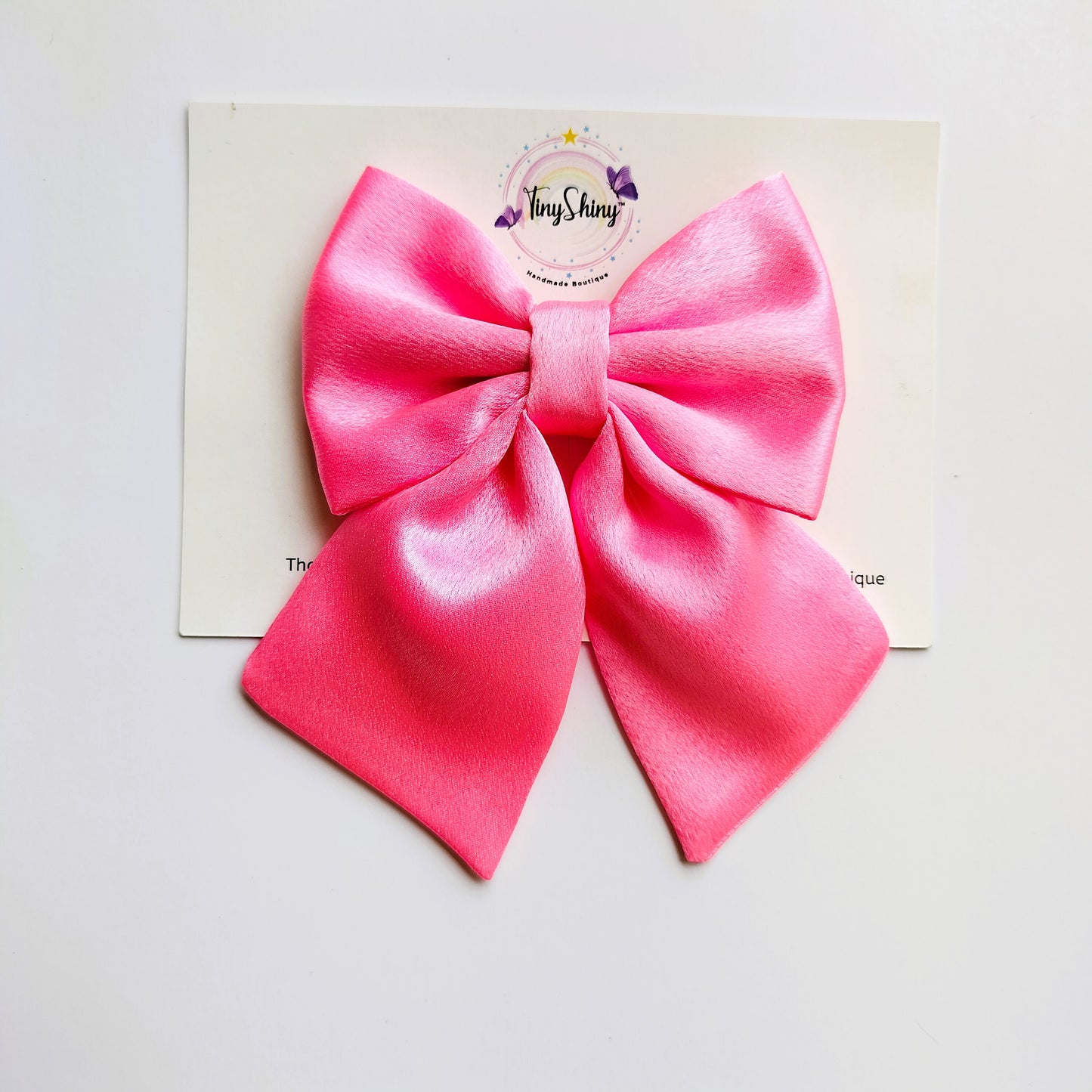 Pigtail Bows - Solid Colors - Pink