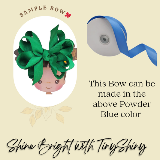 Octopus Bow - Medium -  Powder Blue