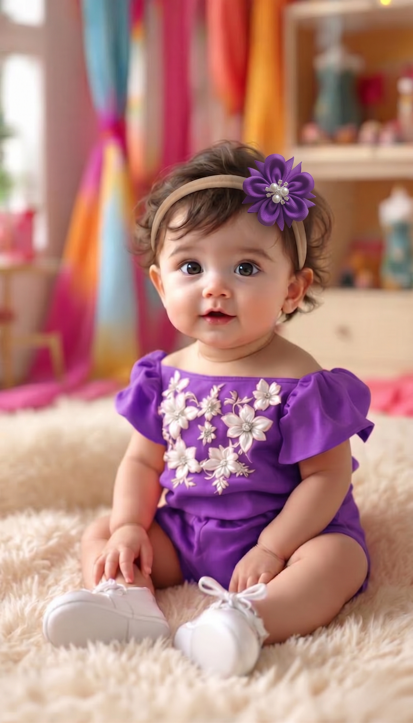 Baby Bow-Style 9-Light Purple