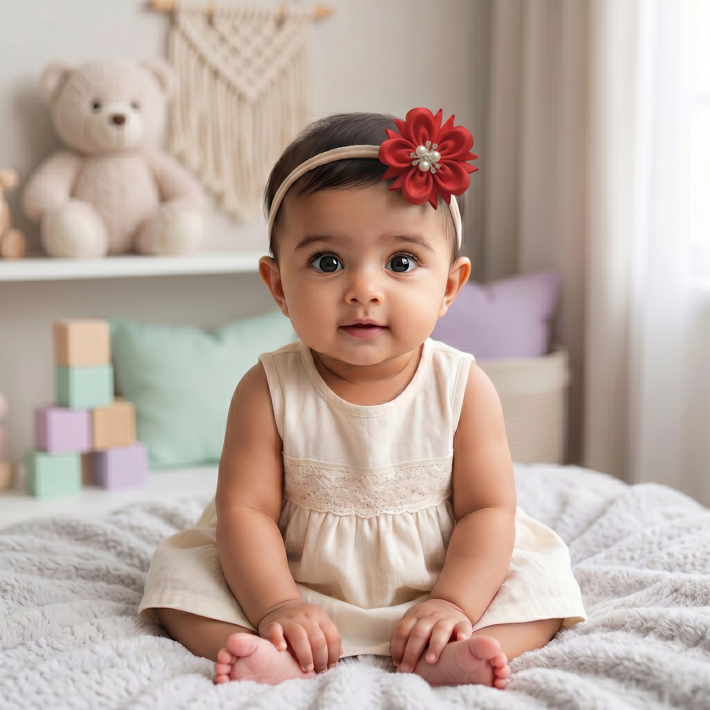 Baby Bow-Style 9-Blood Red