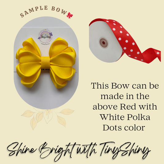 GRB-Boutique Bow-Style 3-Red with White Polka dots