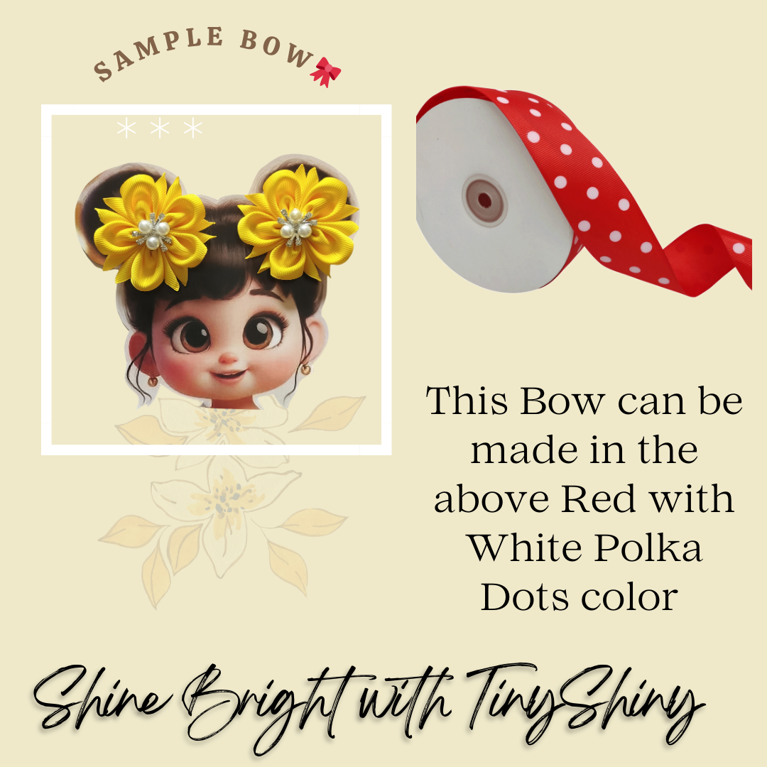 GRB-Twin Clips-Style 2-Red with White Polka dots