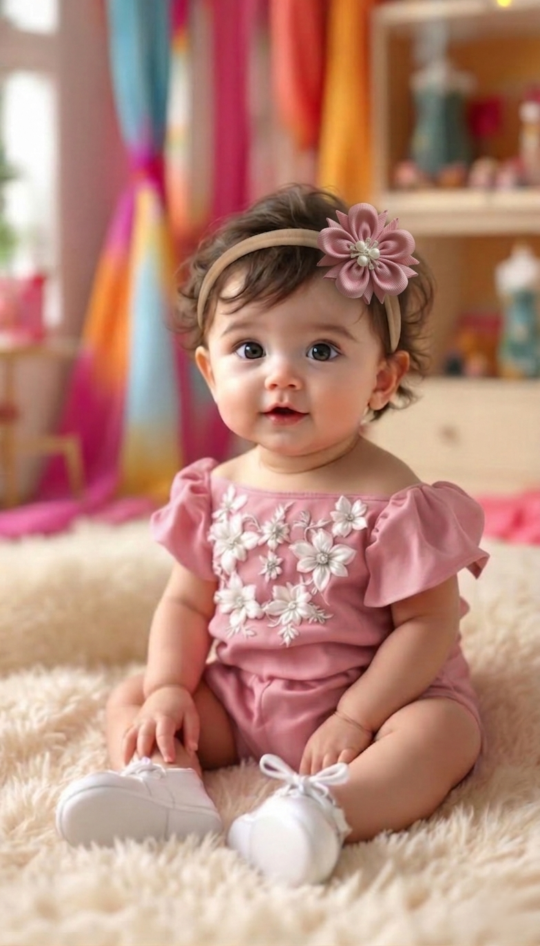 Baby Bow-Style 9-Rose Pink