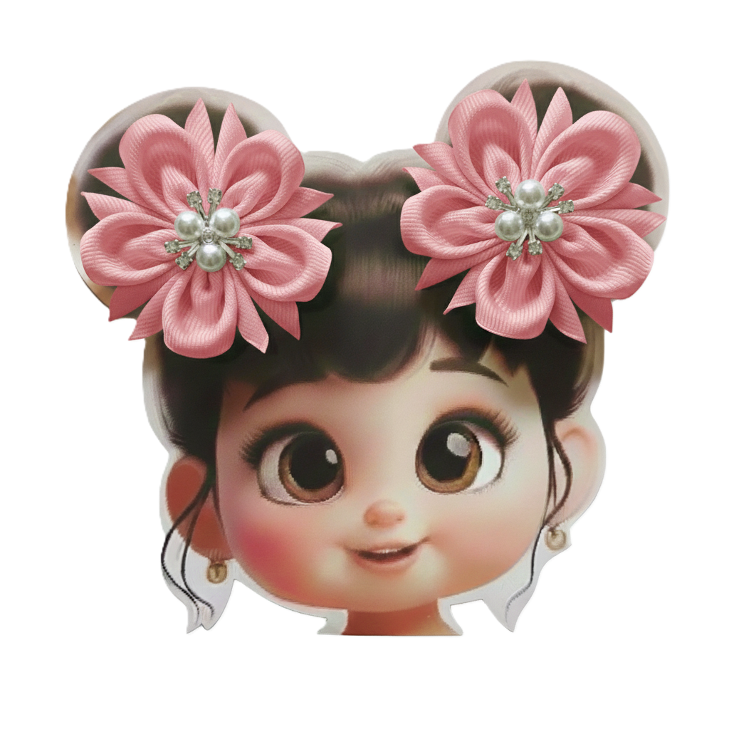GRB-Twin Clips-Style 2-Rose Pink