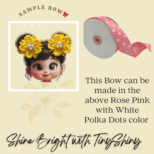 GRB-Twin Clips-Style 2-Rose Pink with Polka dots