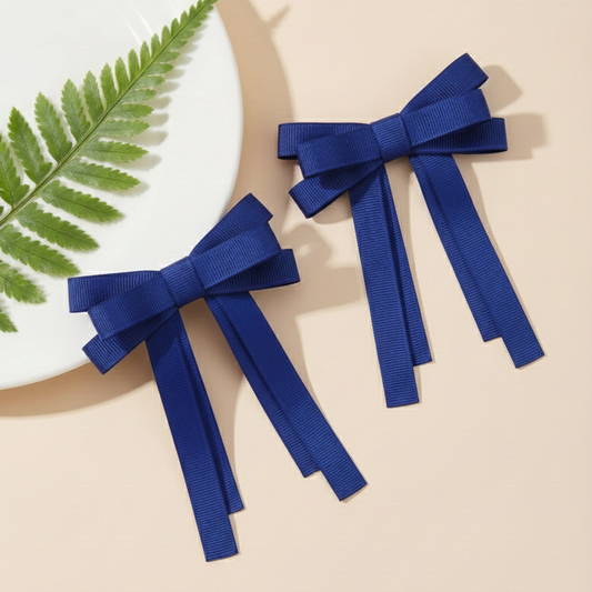 GRB-Twin Bow Clips-Style4-Royal Blue