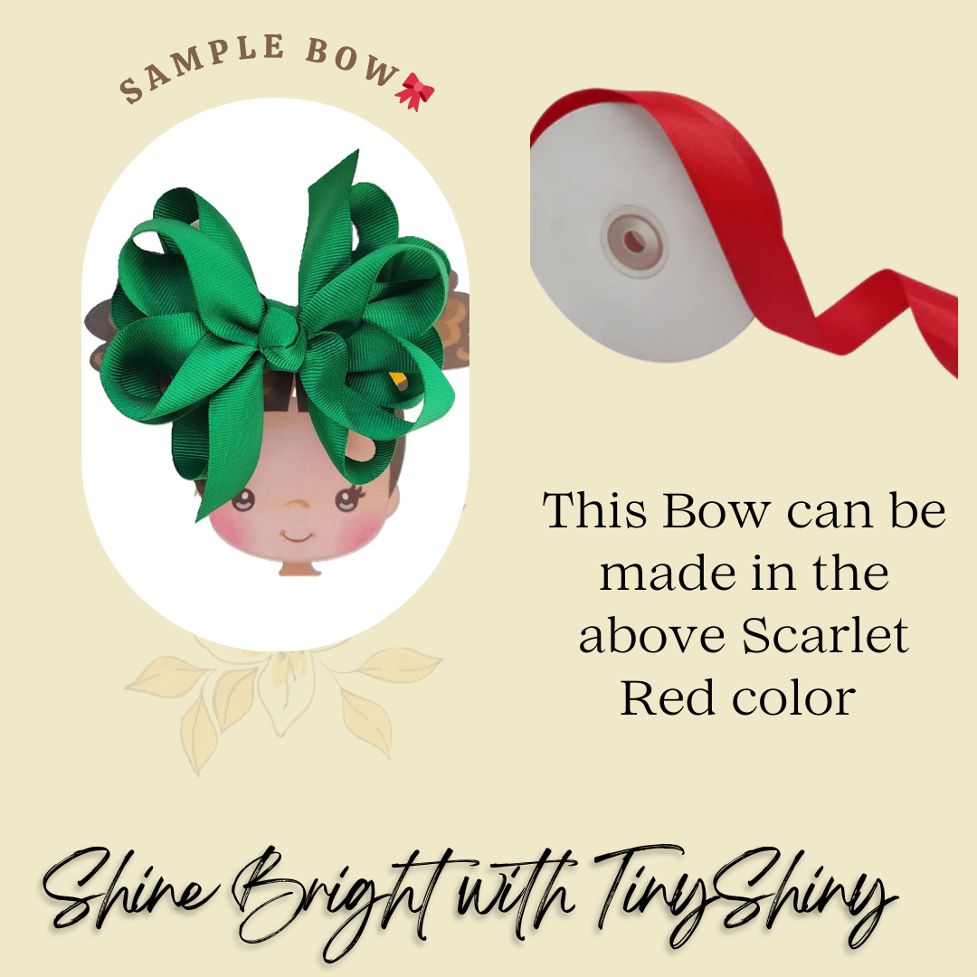 Octopus Bow - Medium -  Scarlet Red