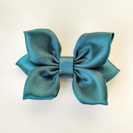 SatinRibbon-Bow-Style1-Teal Green