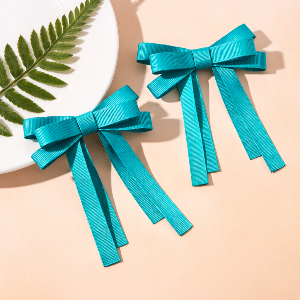 GRB-Twin Bow Clips-Style4-Teal