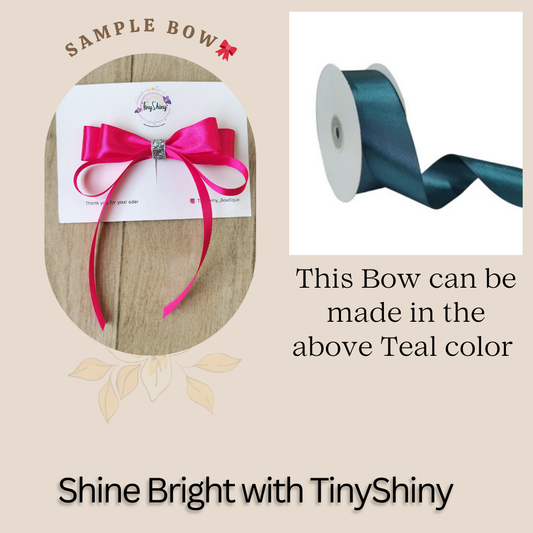 SatinRibbon-Bow-Style7-Teal Green