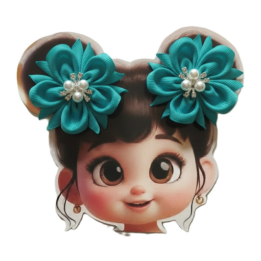 GRB-Twin Clips-Style 2-Turquoise Blue