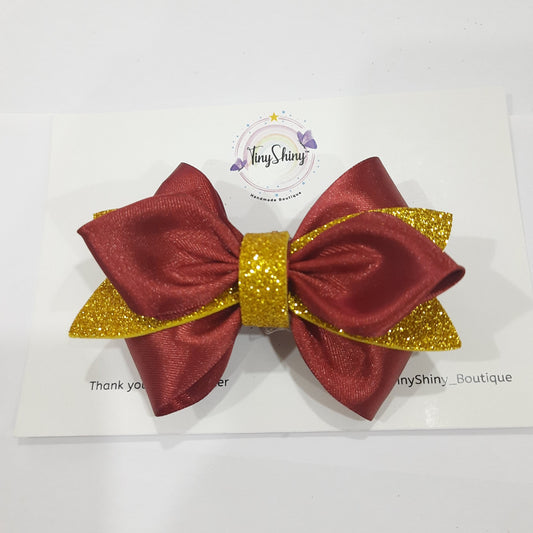 SatinRibbon-Bow-Style2-Wine Red