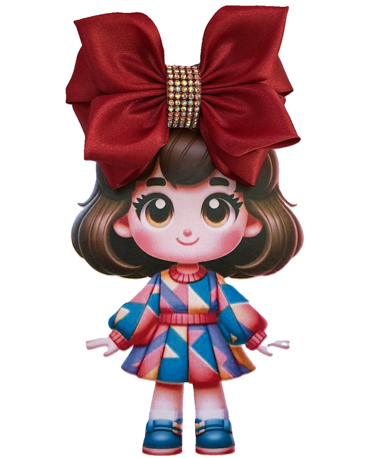 SatinRibbon-Bow-Style3-Wine Red