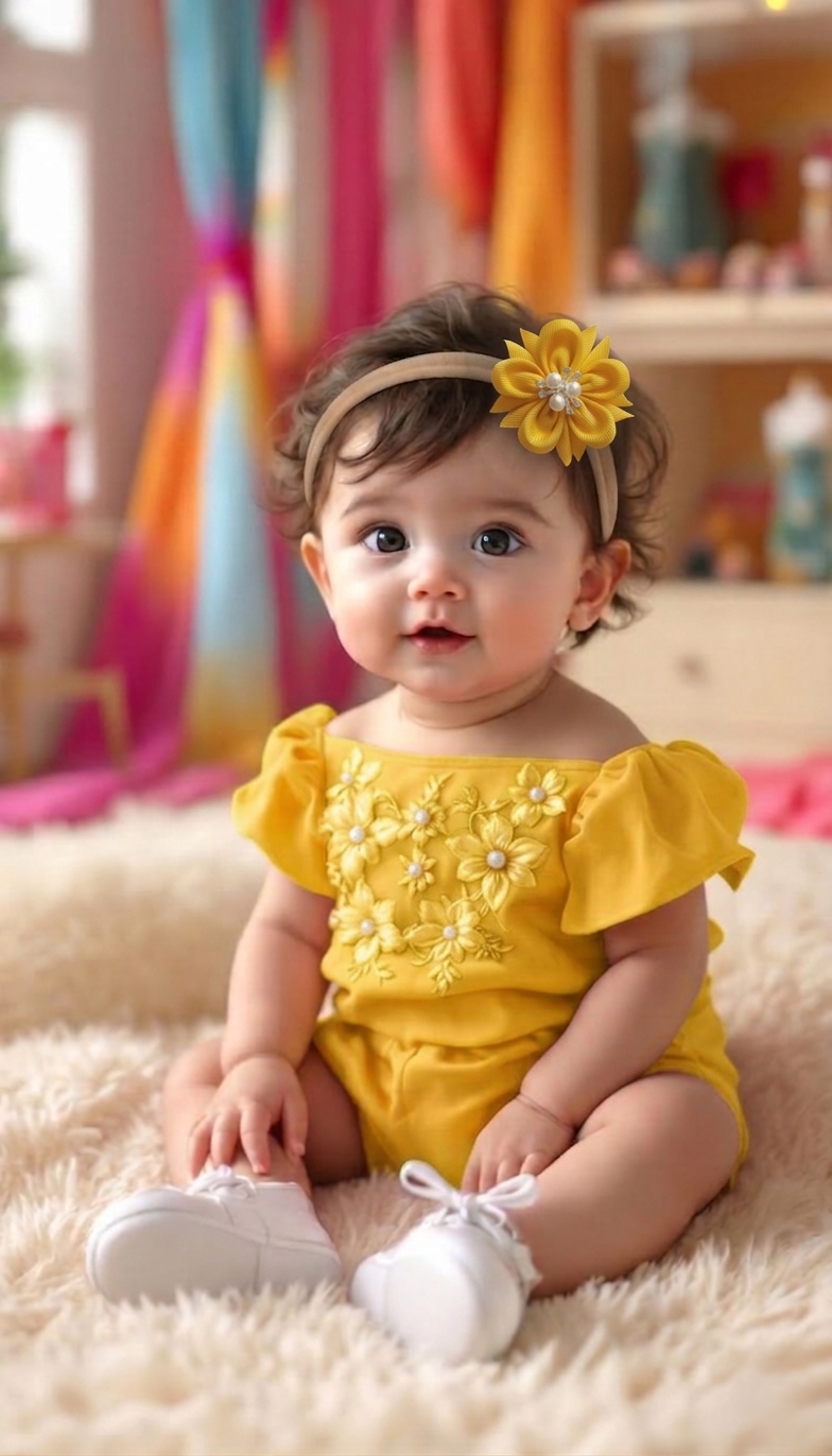Baby Bow-Style 9-Sunshine Yellow