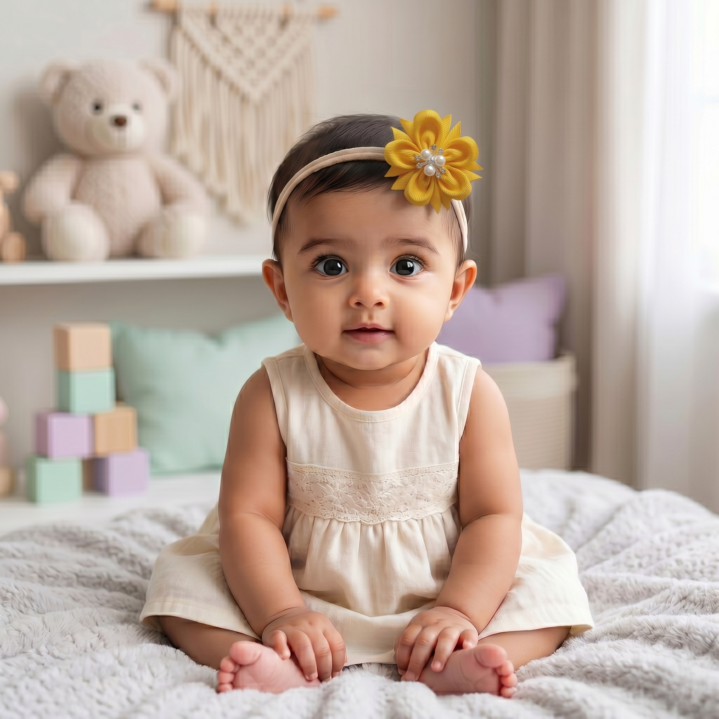 Baby Bow-Style 9-Sunshine Yellow