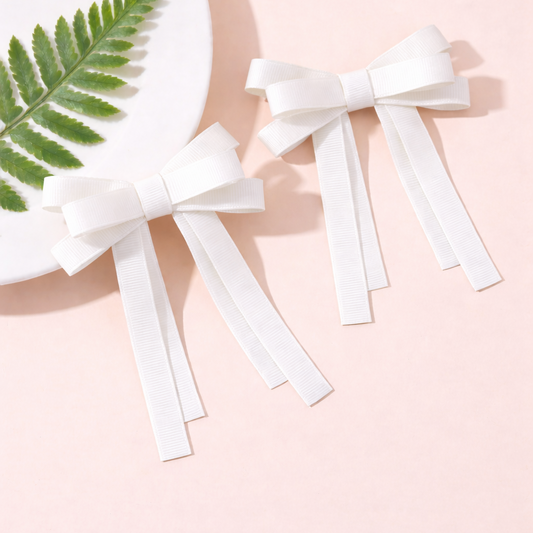 GRB-Twin Bow Clips-Style4-White